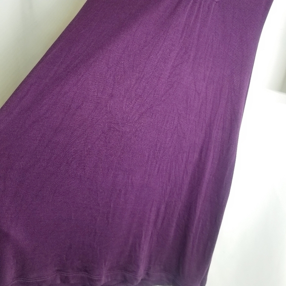 Ted Baker Dress Purple Knee Length 3/4 sleeve Low gathered Back Silk Pull Over 2 - Picture 9 of 14